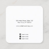 Handtekenscript Champagne Gold Gradient Earning Vierkante Visitekaartje (Achterkant)