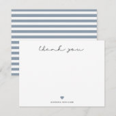 Handtekenscript Hartelijk dank Notitiekaartje (Voorkant / Achterkant)