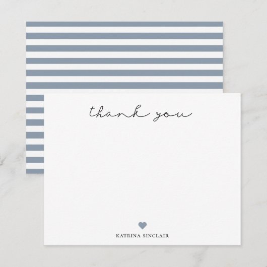 Handtekenscript Hartelijk dank Notitiekaartje (Voorkant / Achterkant)