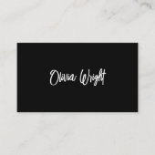 Handtekenscript, Modern Black Professional Visitekaartje (Voorkant)