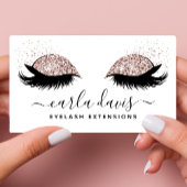 Handtekenscript Roos Gold Glitter Eyelashes Visitekaartje