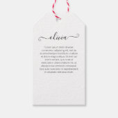 Handtekenscript voor kleurrijke Floral Cadeaulabel (Voorkant)