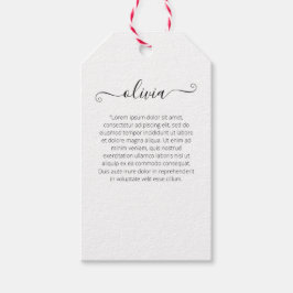 Handtekenscript voor kleurrijke Floral Cadeaulabel