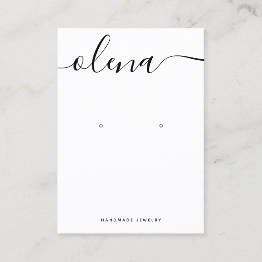 handtekenscript wit Oormerken Visitekaartje (Voorkant)