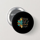 Handtekentaal Het leven van een trots doof Ronde Button 5,7 Cm (Voorkant /achterkant)