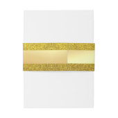 Handtekst handschrift Elegant Gold Glitter Sjabloo Uitnodigingen Wikkel (Achterkant Voorbeeld)