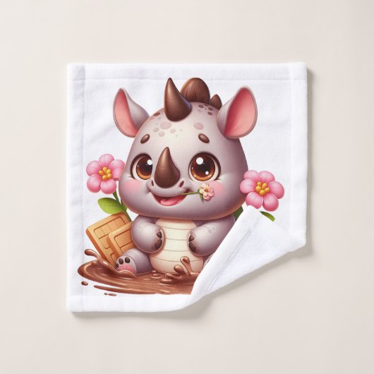 Handtuch mit Nashorn-einhorn Washandje (Wasdoekje)