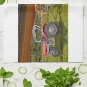 Handtuch mit Trecker und Heuwagen Theedoek (Gevouwen)