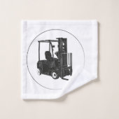 Handtuch Set mit Gabelstapler Grafik Bad Handdoek (Wasdoekje)