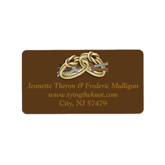 Handvasten Ceremonie - Het binden van de knoop Lab Etiket (Voorkant)