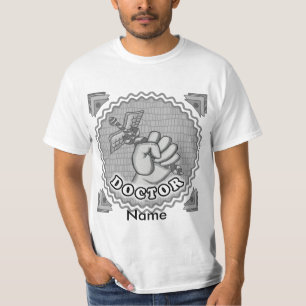 Handvasthoudende caduceus arts t-shirt