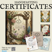HANDVASTMAAL CERTIFICAAT WICCA PAGAN WIT 40X50CM POSTER