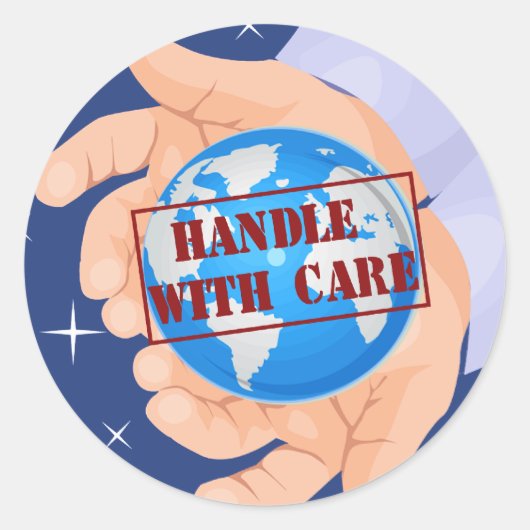 Handvat met Care stickers (Voorkant)