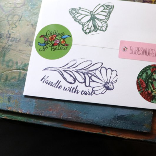 Handvat met de zwarte verige Susan flower daisy-ku Rubberstempel