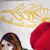 Handvat met de zwarte verige Susan flower daisy-ku Rubberstempel