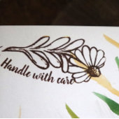 Handvat met de zwarte verige Susan flower daisy-ku Rubberstempel