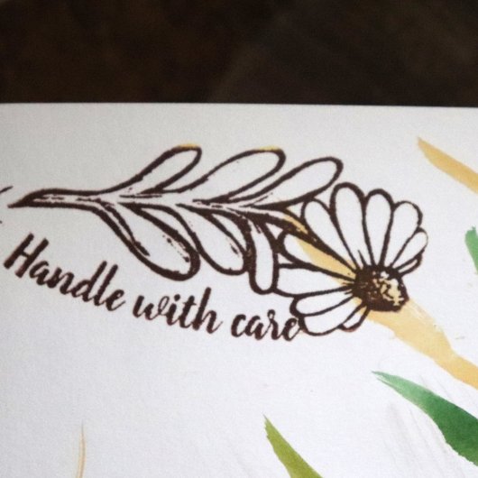 Handvat met de zwarte verige Susan flower daisy-ku Rubberstempel