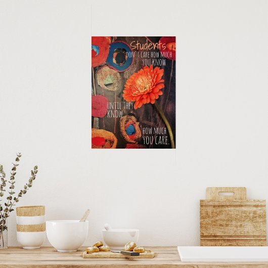 Handvat met Poster voor zorgleraar (Keuken)