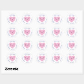Handvat met zorg Kawaii Heart Ronde Sticker (Vel)