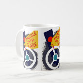 Handvat met zorg koffiemok (Voorkant links)