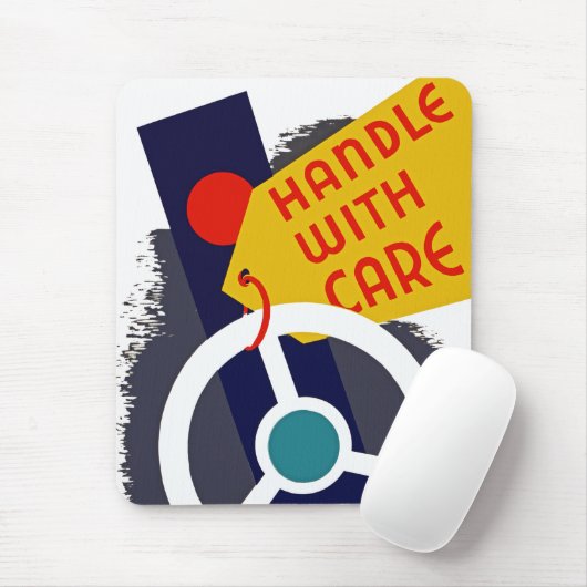 Handvat met zorg muismat (Met muis)