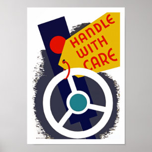 Handvat met zorg poster