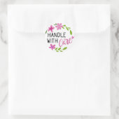 Handvat met zorg ronde sticker (Tas)