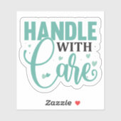 Handvat met zorg sticker (Vel)
