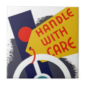 Handvat met zorg tegeltje (Voorkant)