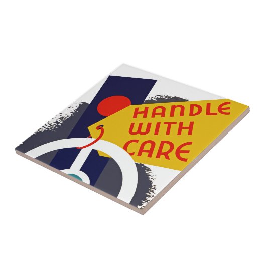 Handvat met zorg tegeltje (Zijkant)