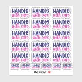 Handvat met zorg - Vinyl Sticker