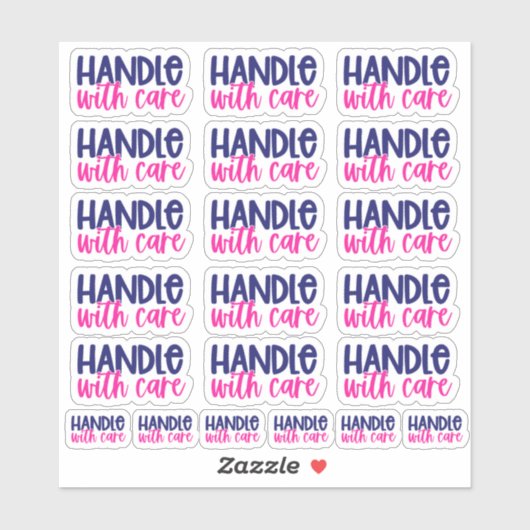 Handvat met zorg - Vinyl Sticker (Vel)
