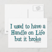 Handvat op Life Humor Briefkaart (Voorkant / Achterkant)