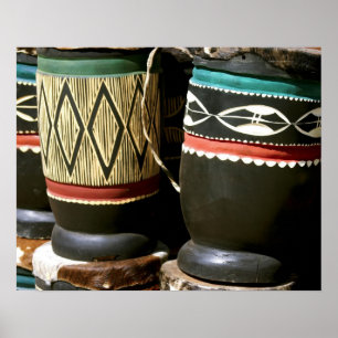 Handvaten, met krultrom, Livingston, Zambia Poster