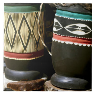 Handvaten, met krultrom, Livingston, Zambia Tegeltje