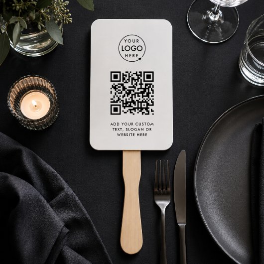 Handventilator | Aangepaste QR-code Logo Moderne E Handwaaier