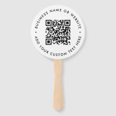 Handventilator | Aangepaste QR-code Logo Moderne E Handwaaier (Achterkant)