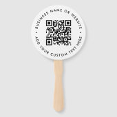 Handventilator | Aangepaste QR-code Logo Moderne E Handwaaier (Voorkant)
