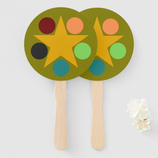 handventilator handwaaier (Voorkant en achterkant)