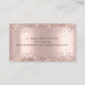 Handverf Lotus Roos Gold Glitter Dust Yoga Visitekaartje (Achterkant)