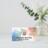 Handverf Waterverf | scheppende kunsten Klantenkaartje (Staand voorkant)