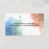 Handverf Waterverf | scheppende kunsten Klantenkaartje (Achterkant)