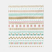  handverfstam Aztec geometrisch ontwerp Fleece Deken (Voorkant)