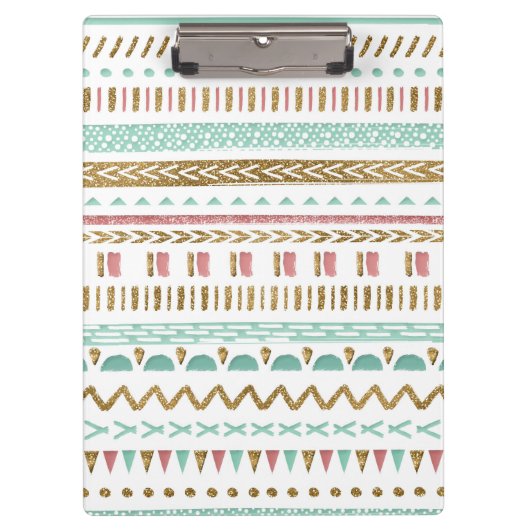 handverfstam Aztec geometrisch ontwerp Klembord (Voorkant)
