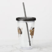 Handvis cartoon illustratie acryl drinkbeker (Links)