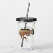 Handvis cartoon illustratie acryl drinkbeker (Achterkant)