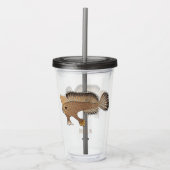 Handvis cartoon illustratie acryl drinkbeker (Voorkant)