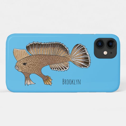 Handvis cartoon illustratie Case-Mate iPhone case (Achterkant (horizontaal))