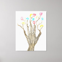 Handvol Boom van Vormen Canvas Afdruk