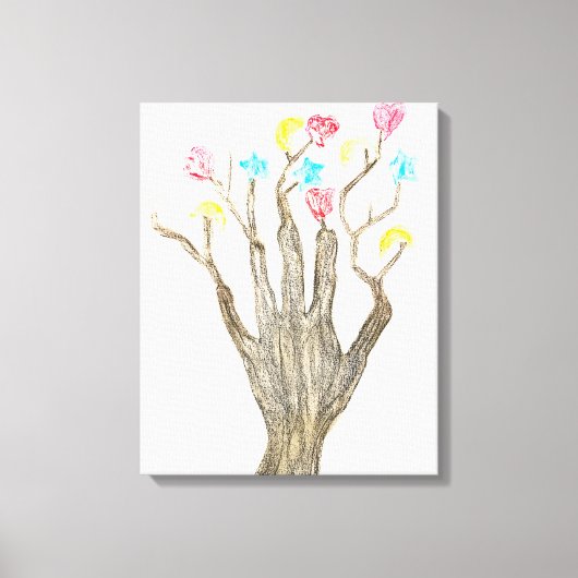 Handvol Boom van Vormen Canvas Afdruk (Voorkant)